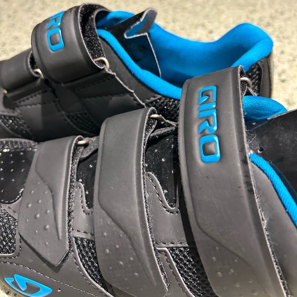 NWT-Giro Cycling Shoe Black Blue 3-strap Road Bike Shoe Unisex - Picture 5 of 11